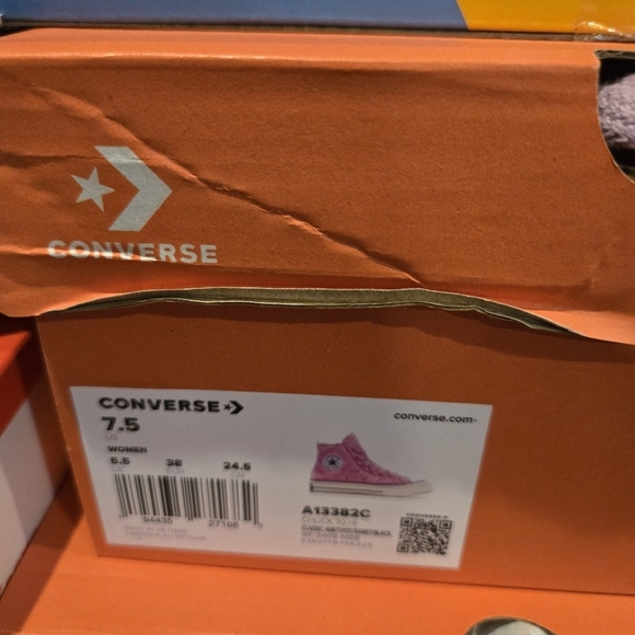 💓NEW!! CONVERSE PREMIUM Chuck 70 FAUX FUR High Top Sneakers/Pink A13382C - Picture 10 of 11